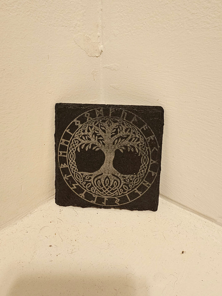 Laser Engraved Slate Coaster